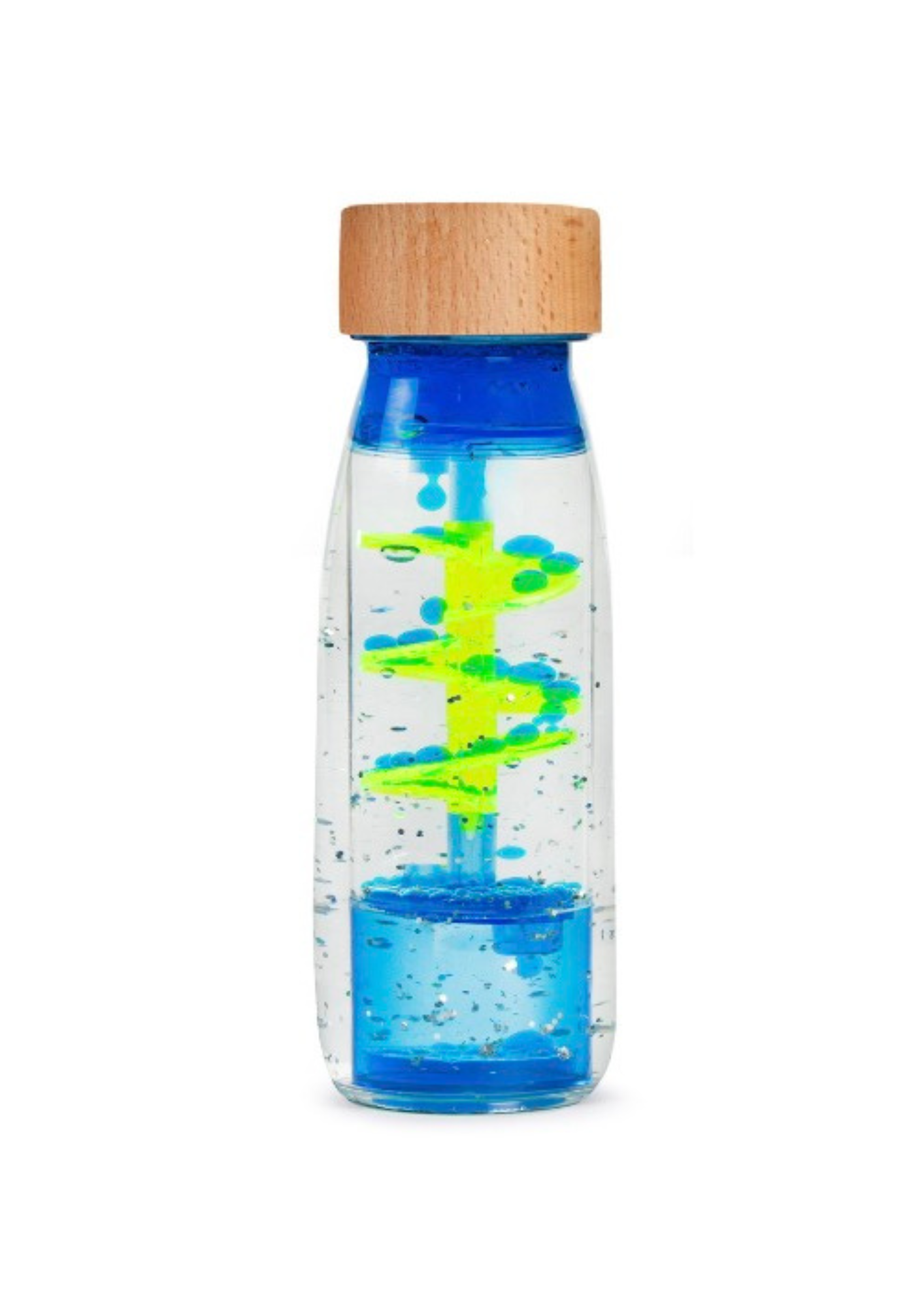 Bouteille sensorielle - Spirale bleue