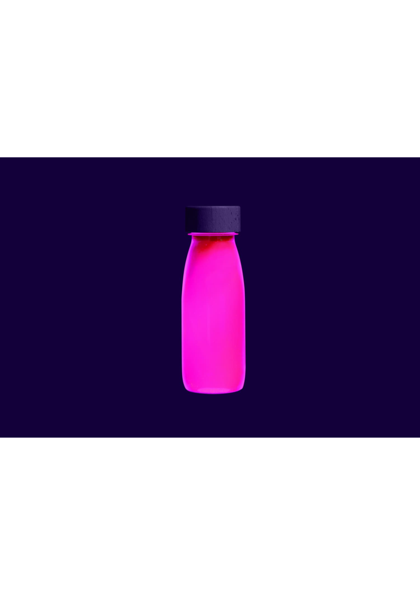 Bouteille sensorielle - Phosphorescente Rose