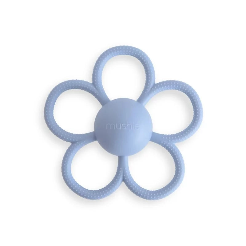 Hochet de dentition - Fleur bleu