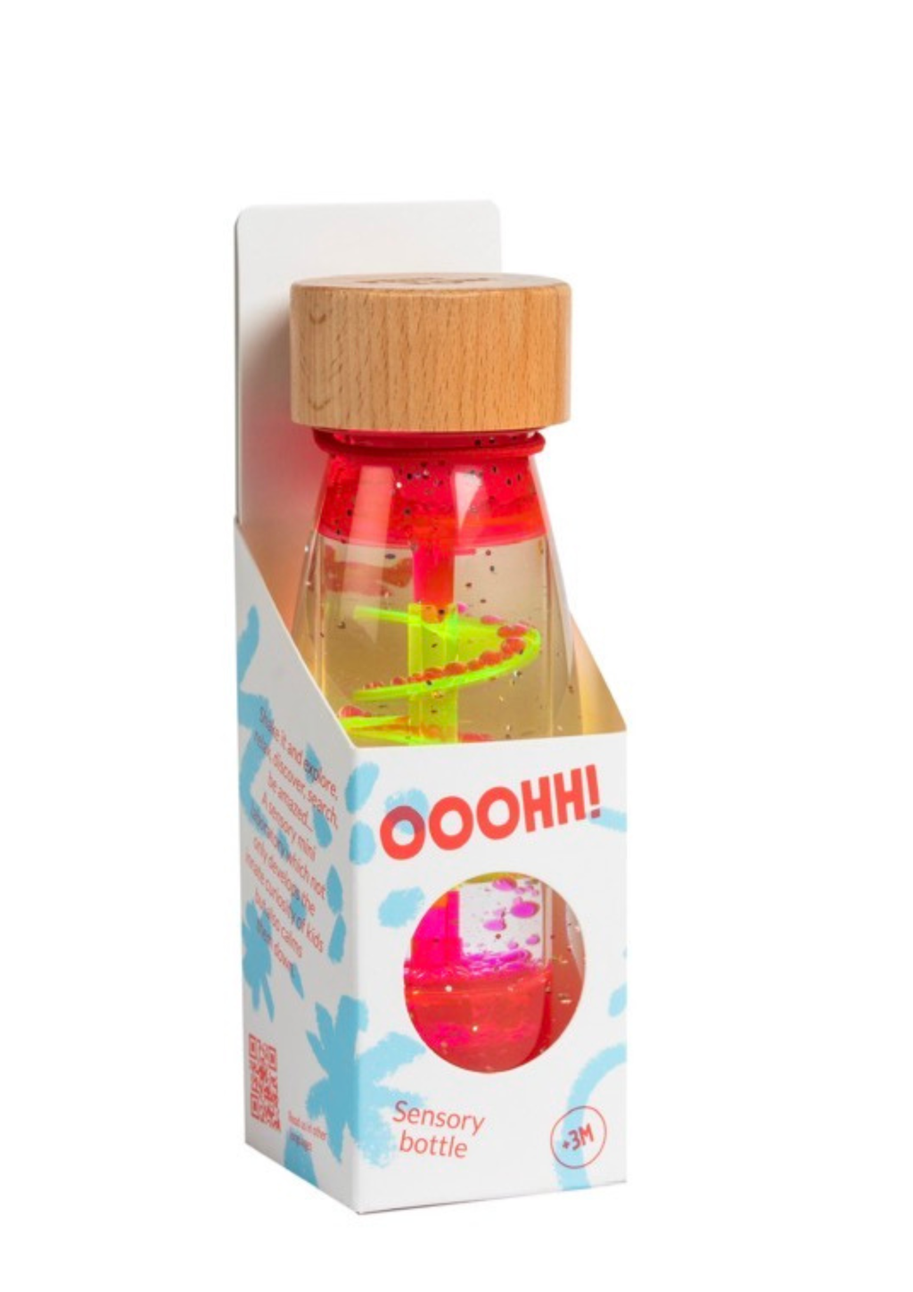 Bouteille sensorielle - Spirale rose