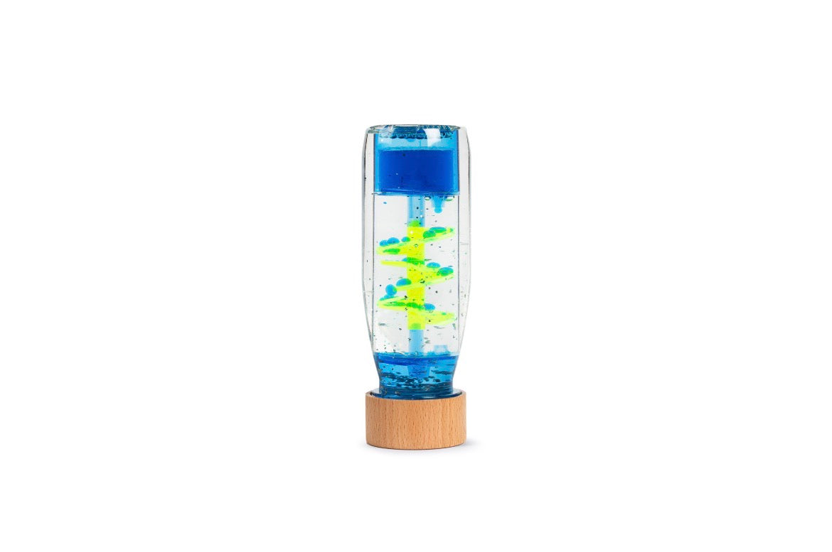 Bouteille sensorielle - Spirale bleue