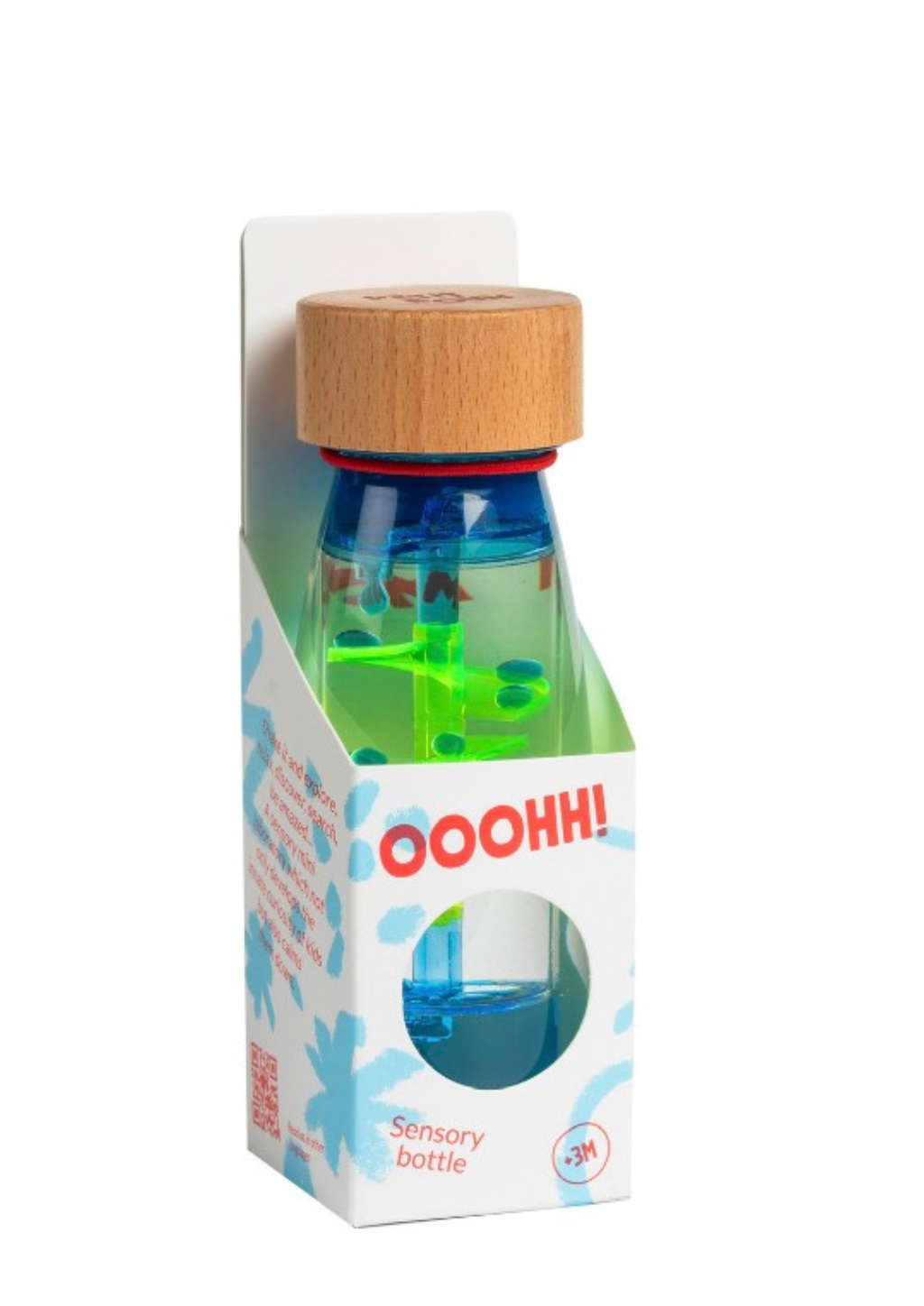 Bouteille sensorielle - Spirale bleue
